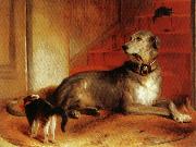 Sir edwin henry landseer,R.A. Lady Blessingham's Dog oil